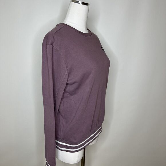 FILA Light Purple Crew Neck Sweatshirt, Striped, Womens Size Medium, Logo Patch - Picture 2 of 9